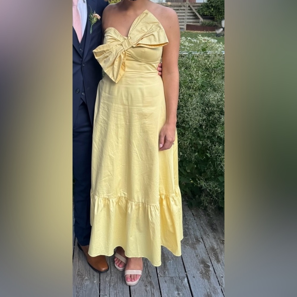 Hutch Bow Tie Maxi Dress Yellow